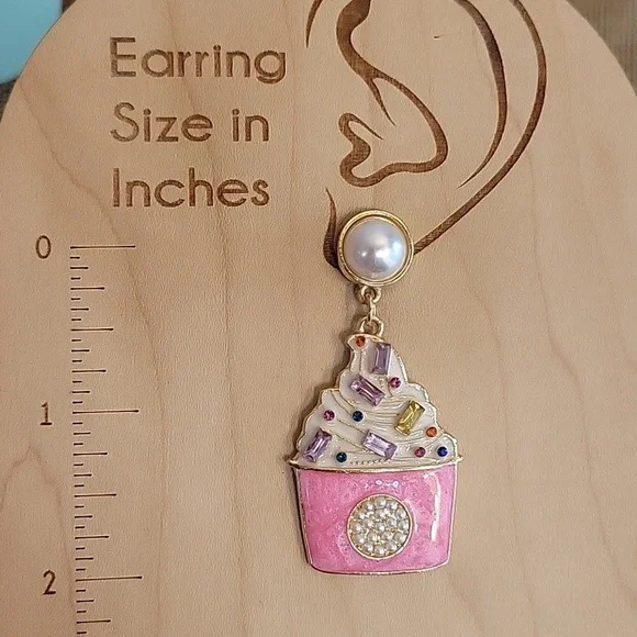 Sweet Treat Crystal Embellished Drop Earrings - Picture 4 of 7